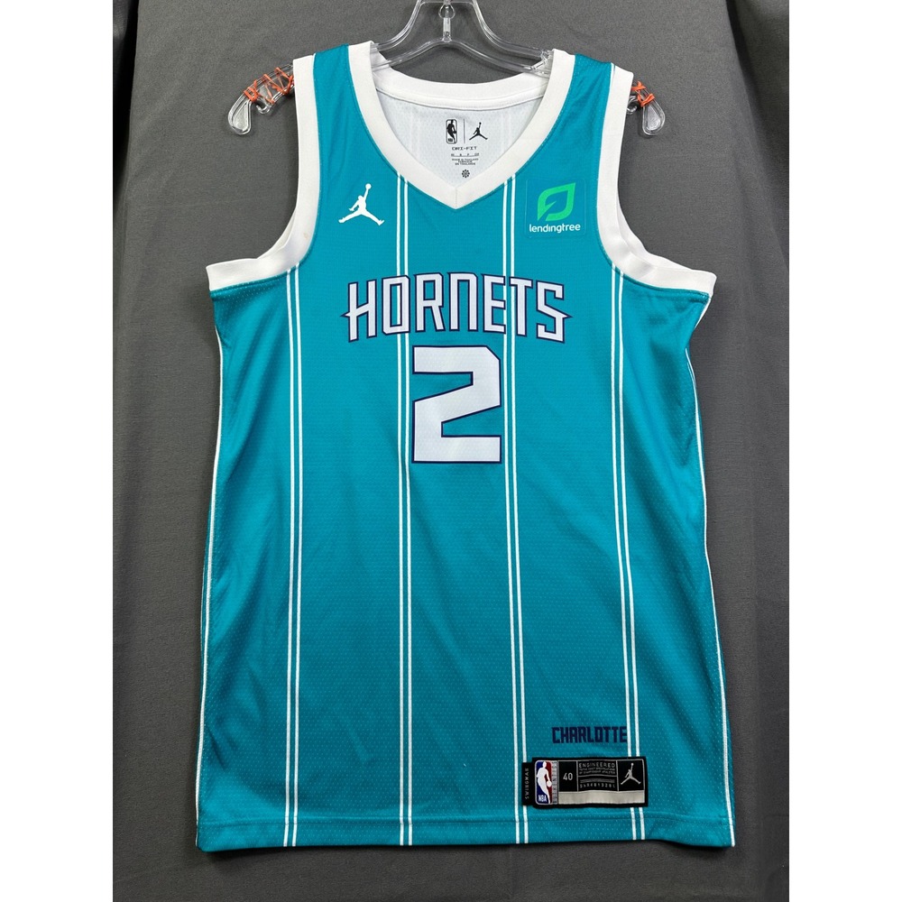 Jordan Charlotte Hornets LaMelo‎ Ball 2 Swingman Jersey Teal Men's Size 40 Small